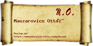 Maszarovics Ottó névjegykártya